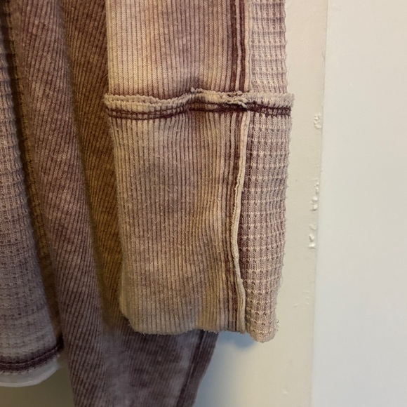 Free People Women's V-Neck Long Sleeve Top - Purple - Picture 4 of 5